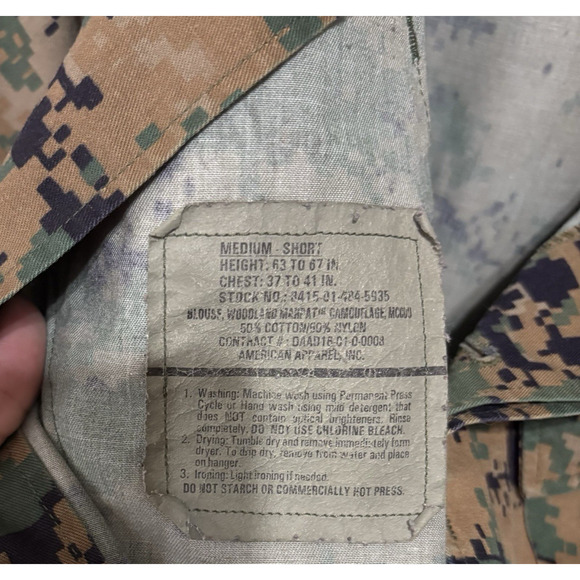 USMC Marine Combat Blouse Woodland Marpat Digital Camo‎ Sz M MCCUU - Picture 6 of 8